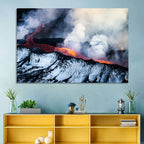 Snow-crusted Lava Flow Wall Art