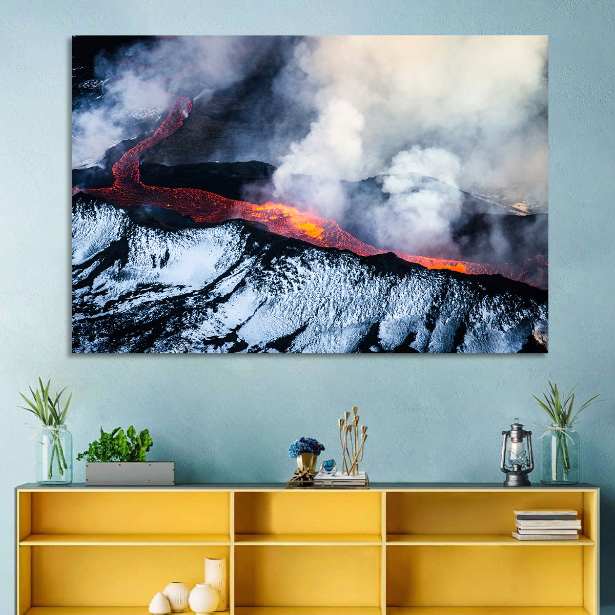 Snow-crusted Lava Flow Wall Art