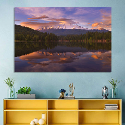 Mt Shasta Over Lake Siskiyou Wall Art