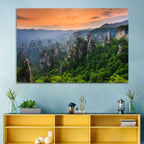Zhangjiajie Forest at Sunset Wall Art