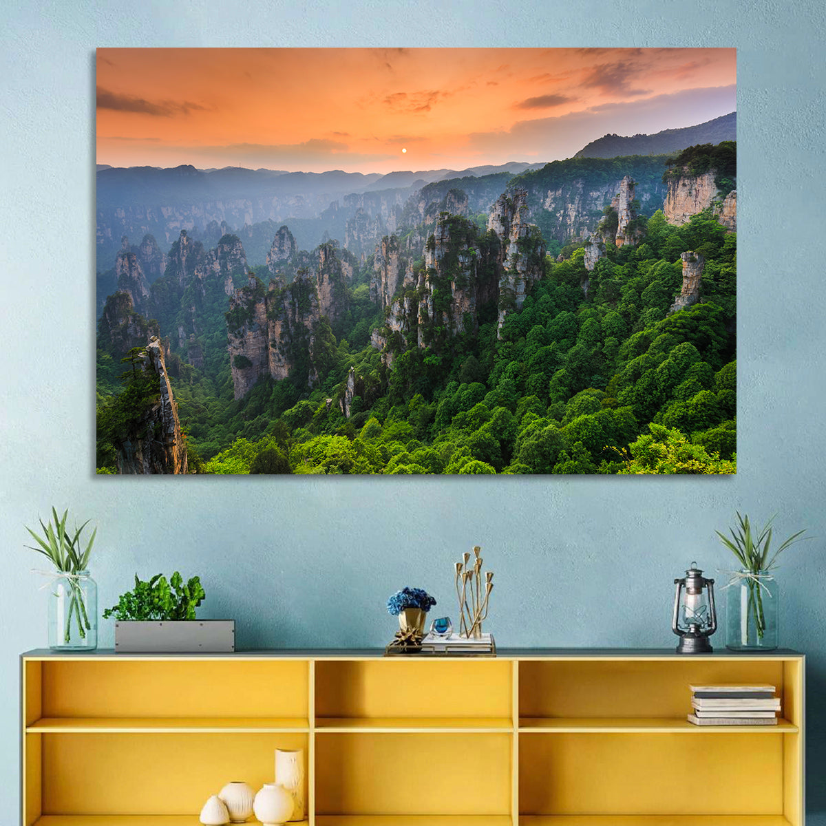 Zhangjiajie Forest at Sunset Wall Art
