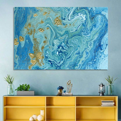Blue Marble Streams Wall Art