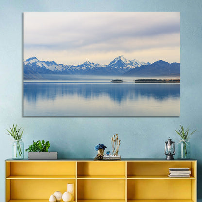Mount Cook Reflection at Lake Pukaki Wall Art