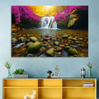 Phu Soi Dao Waterfall at Dusk Wall Art