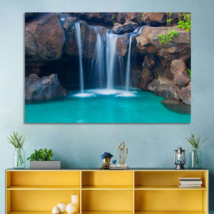 Waterfall Into Pool Wall Art