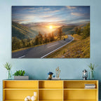Alpine Highway at Golden Hour Wall Art