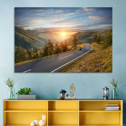 Alpine Highway at Golden Hour Wall Art