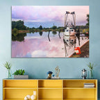 White Shrimp Boat on Louisiana Bayou Wall Art