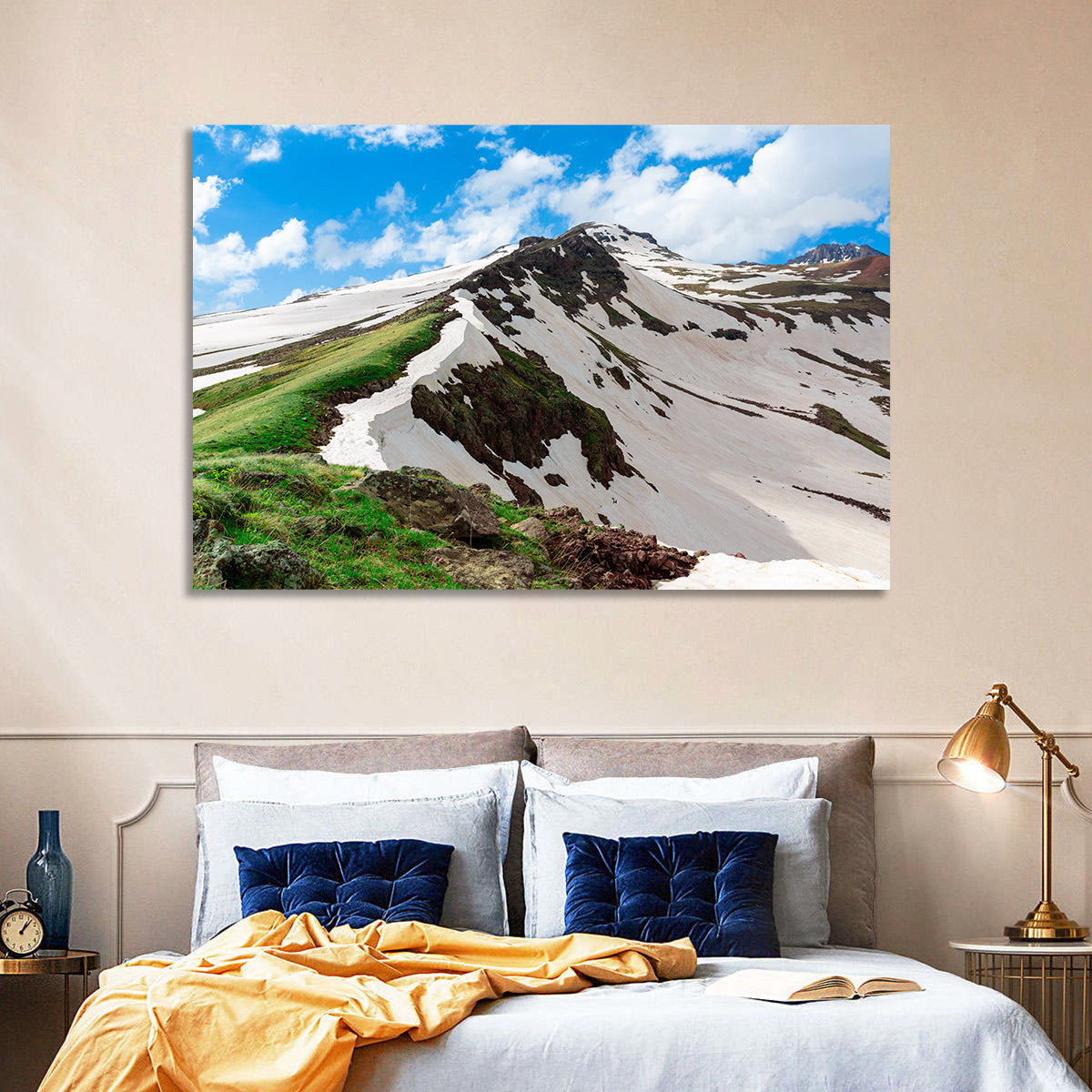 Mount Aragats Ridge Wall Art in a room, landscape