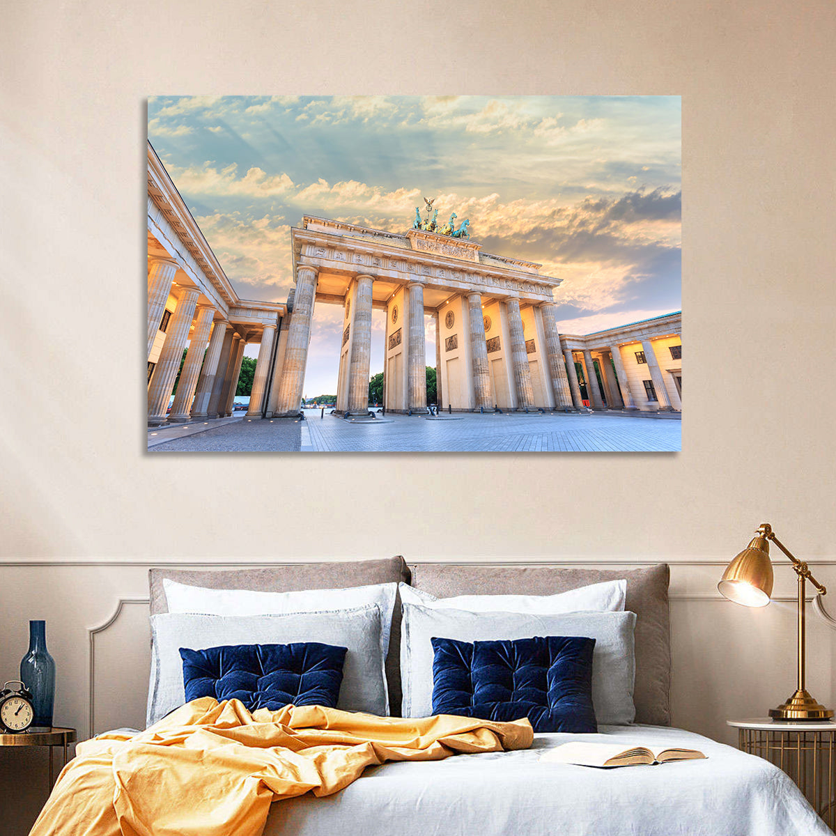 Brandenburg Gate at Sunset Wall Art in a room, landscape