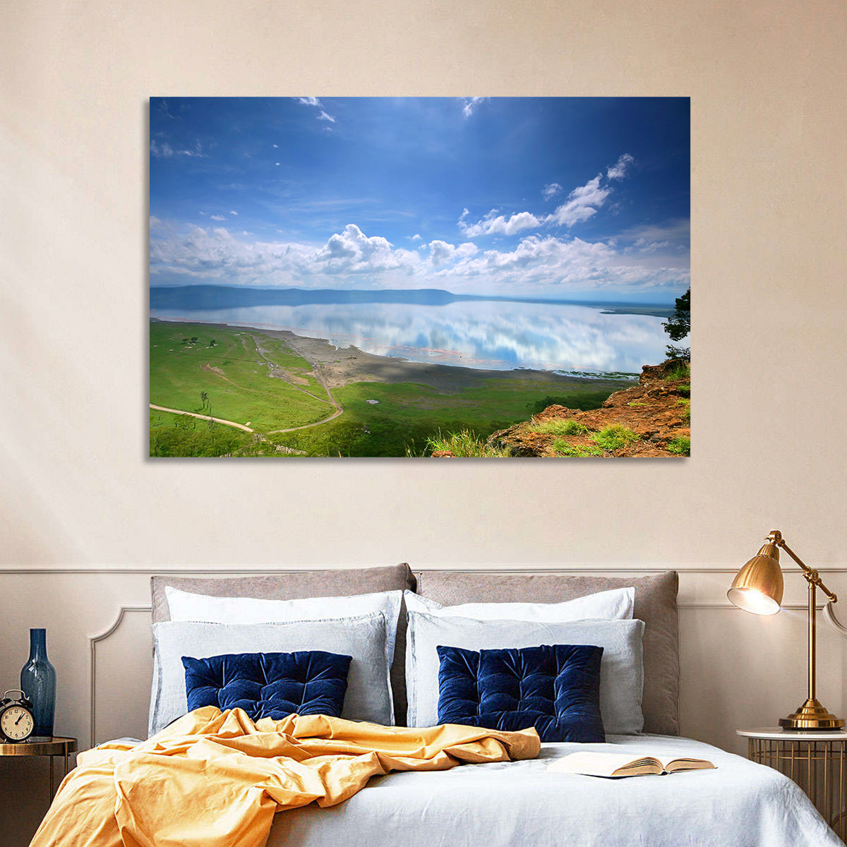 Lake Nakuru Cliffside Reflection Wall Art
