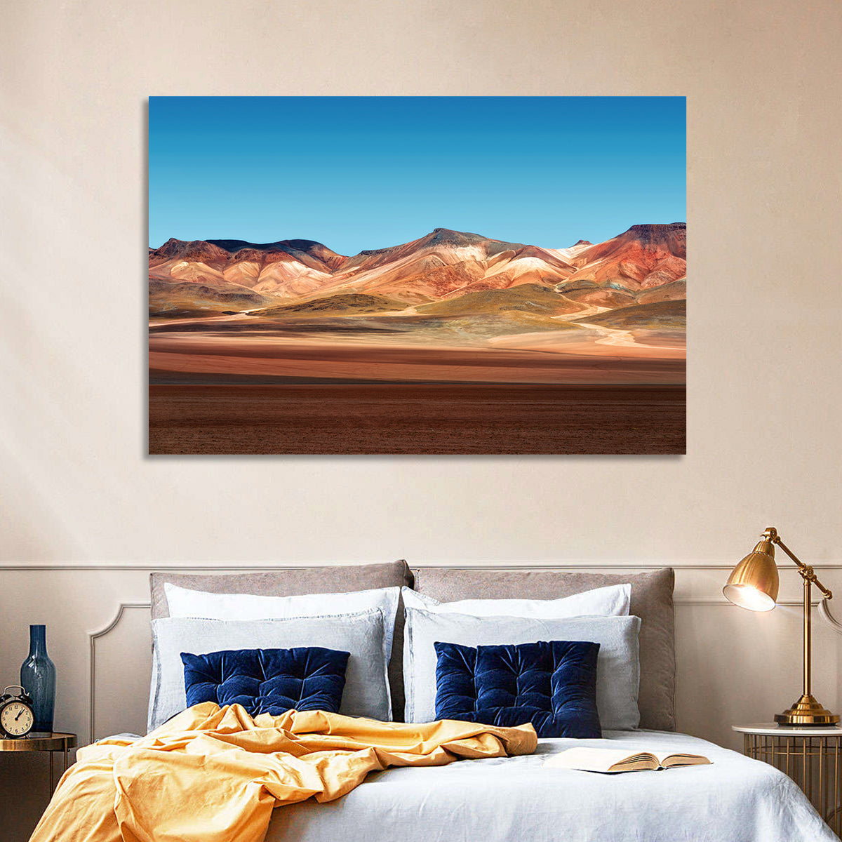 Atacama Desert Ridges Wall Art in a room, landscape