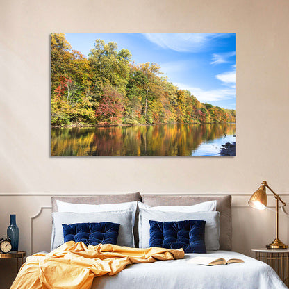 Lake Surprise Autumn Reflection Wall Art
