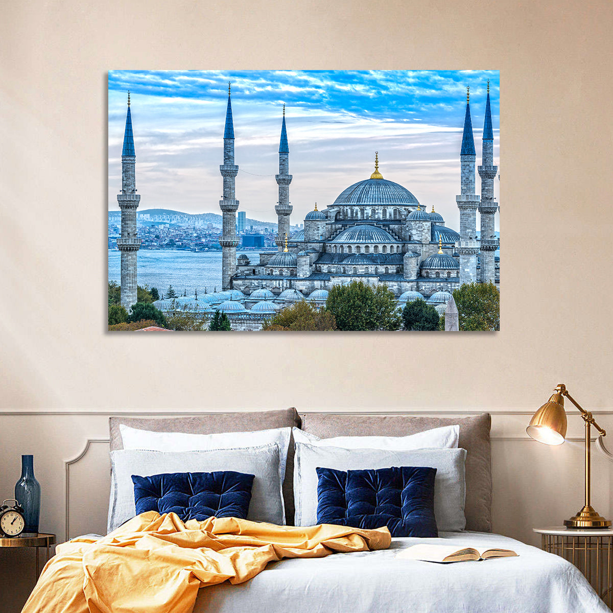 Blue Mosque Istanbul Wall Art in a room, landscape