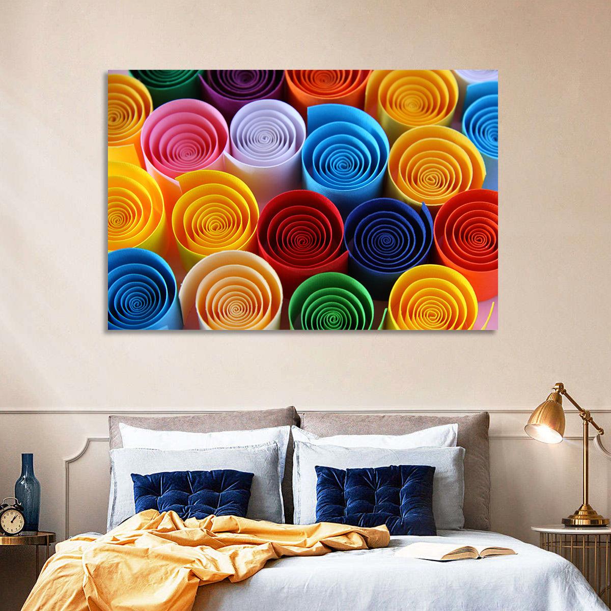 Quilled Color Spirals Wall Art