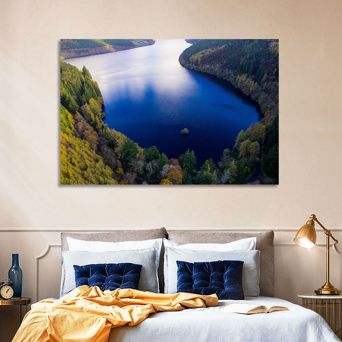 Lake Vyrnwy Aerial View Wall Art