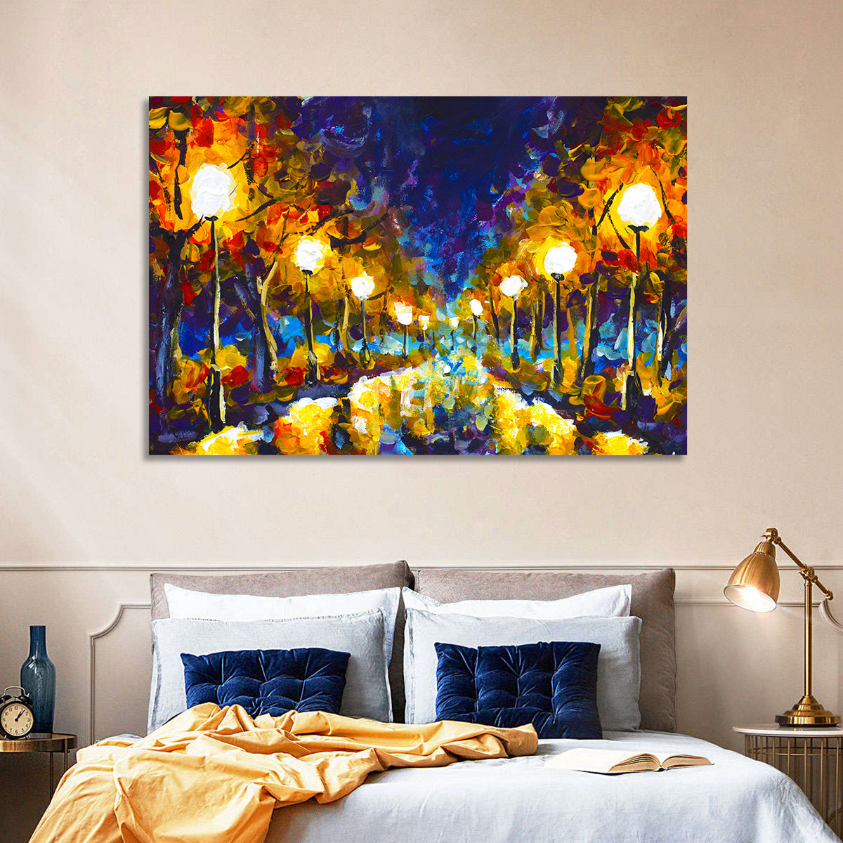 Autumn Evening Park Path Wall Art