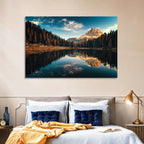 Lago Antorno Golden Hour Reflection Wall Art