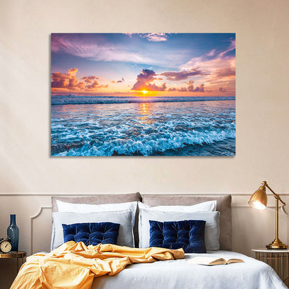 Sunburst Ocean Wave Wall Art