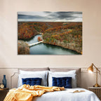 Seneca Lake Aerial View Wall Art