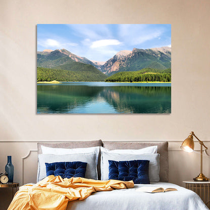 Mission Mountain Lake Reflection Wall Art