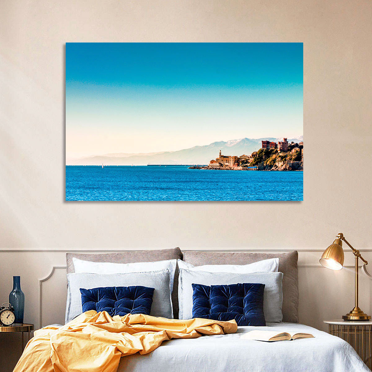 Genoa Coastal Seascape Wall Art