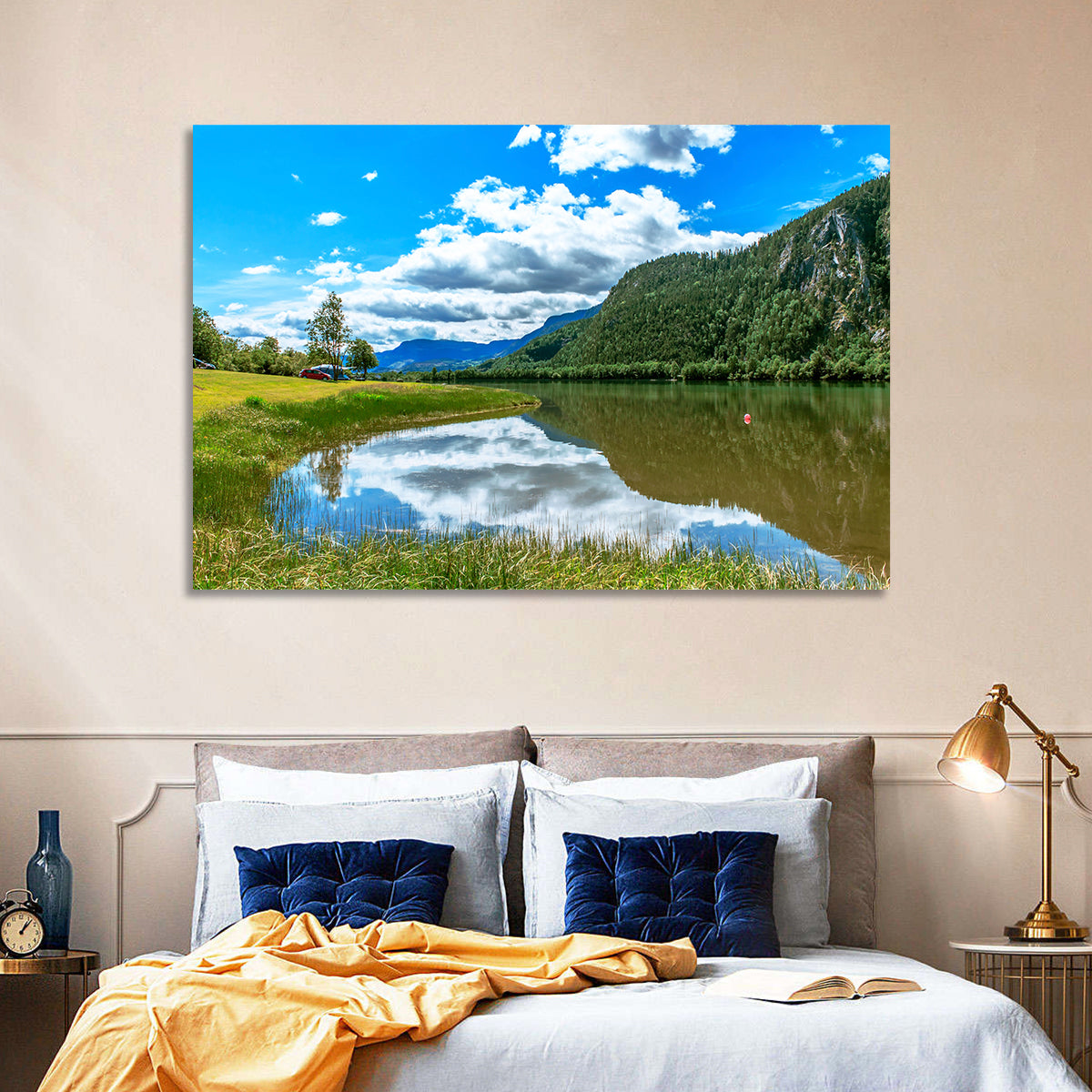 Lake Mjosa Reflection Wall Art