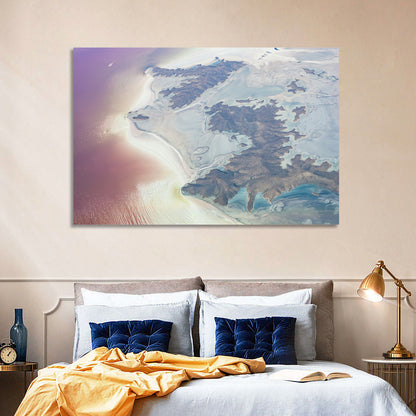 Urmia Lake Aerial View Wall Art