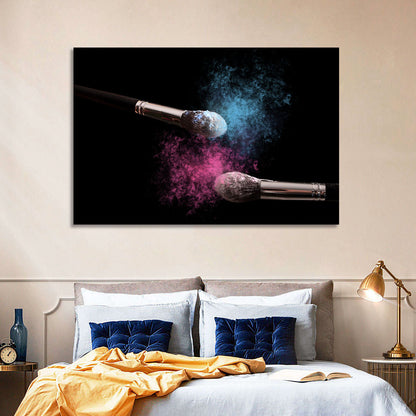 Powder Burst Makeup Brushes Wall Art