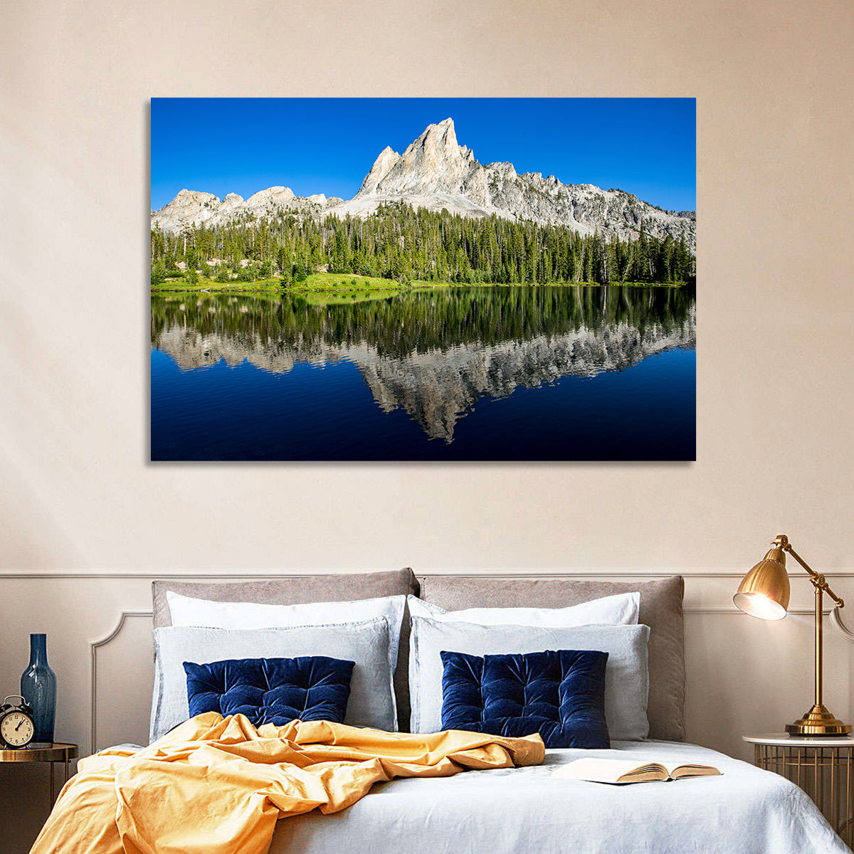 Sawtooth Peaks at Alice Lake Wall Art