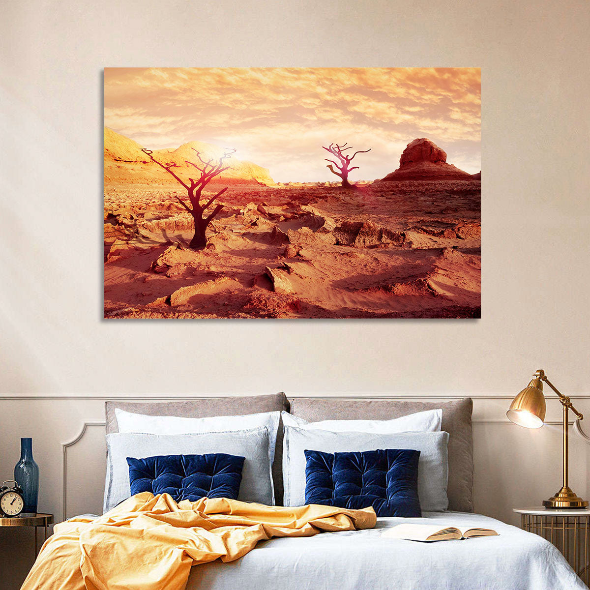 Gnarled Trees at Desert Sunset Wall Art