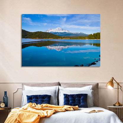 California Mountain Lake Reflection Wall Art