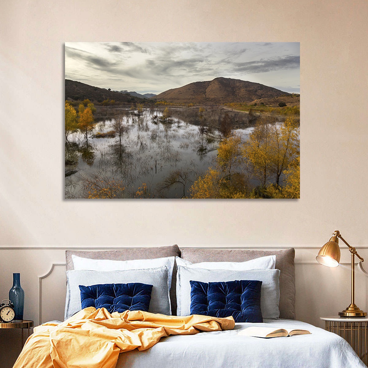 Lake Hodges Autumn Reflection Wall Art