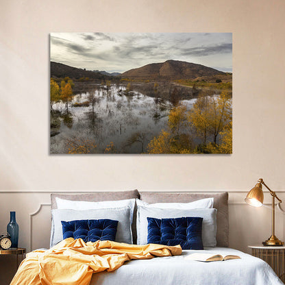Lake Hodges Autumn Reflection Wall Art