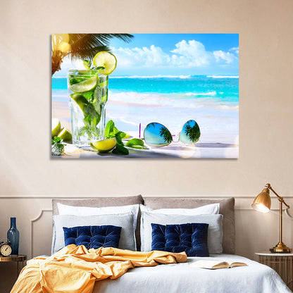 Mojito Beach Scene Wall Art