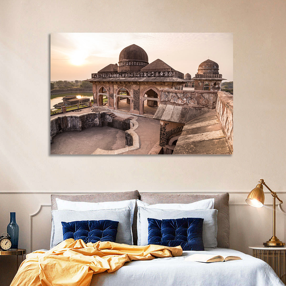 Jahaz Mahal, Mandu India Wall Art in a room, landscape