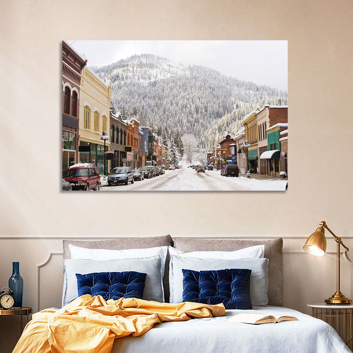 Snow Covered Mountain Main Street Wall Art