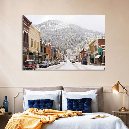 Snow Covered Mountain Main Street Wall Art
