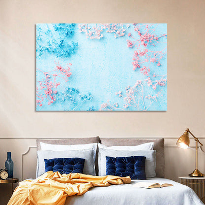 Dyed Babys Breath Arrangement Wall Art