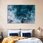 Aerial Swirling Ocean Waves Wall Art