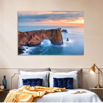 Dyrhólaey Sea Arch at Sunset Wall Art