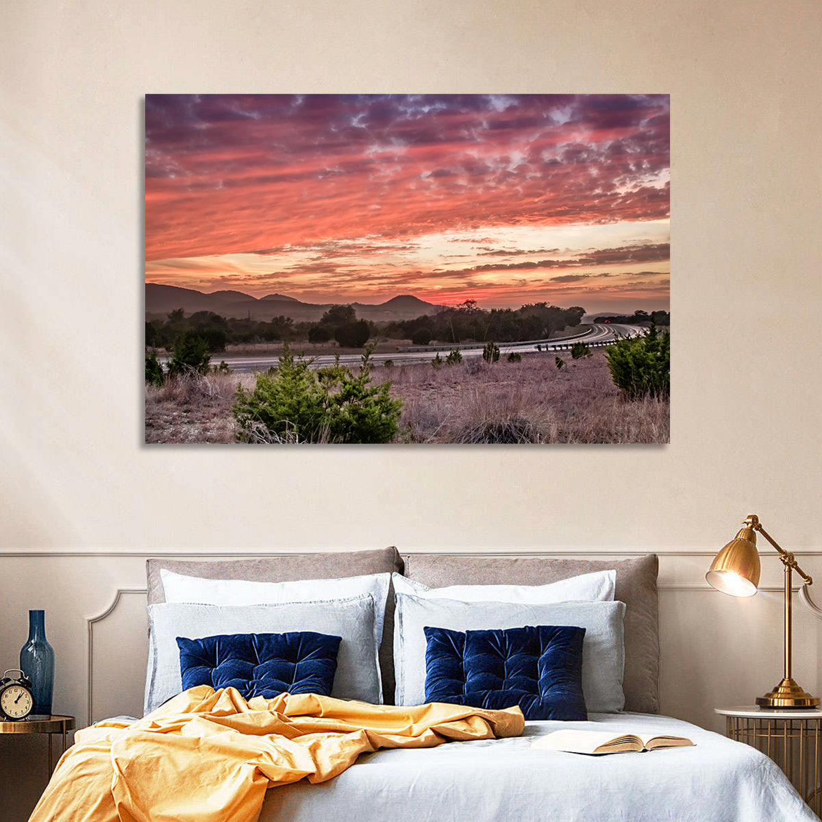 Sunset Curve on Texas Highway 16 Wall Art