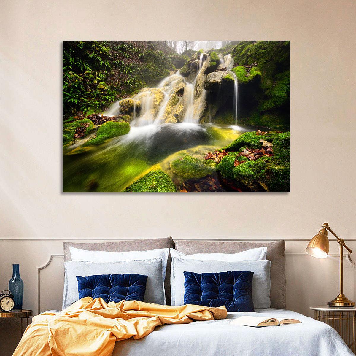 Cheile Nerei Mossy Waterfall Wall Art