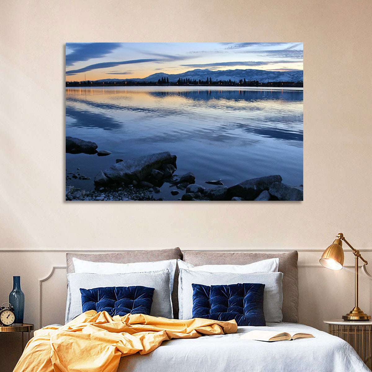 Sparks Marina Twilight Reflection Wall Art