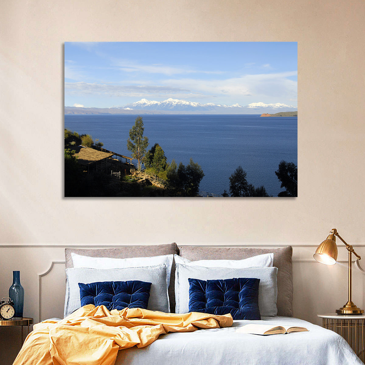 Lake Titicaca Thatched Roof View Wall Art