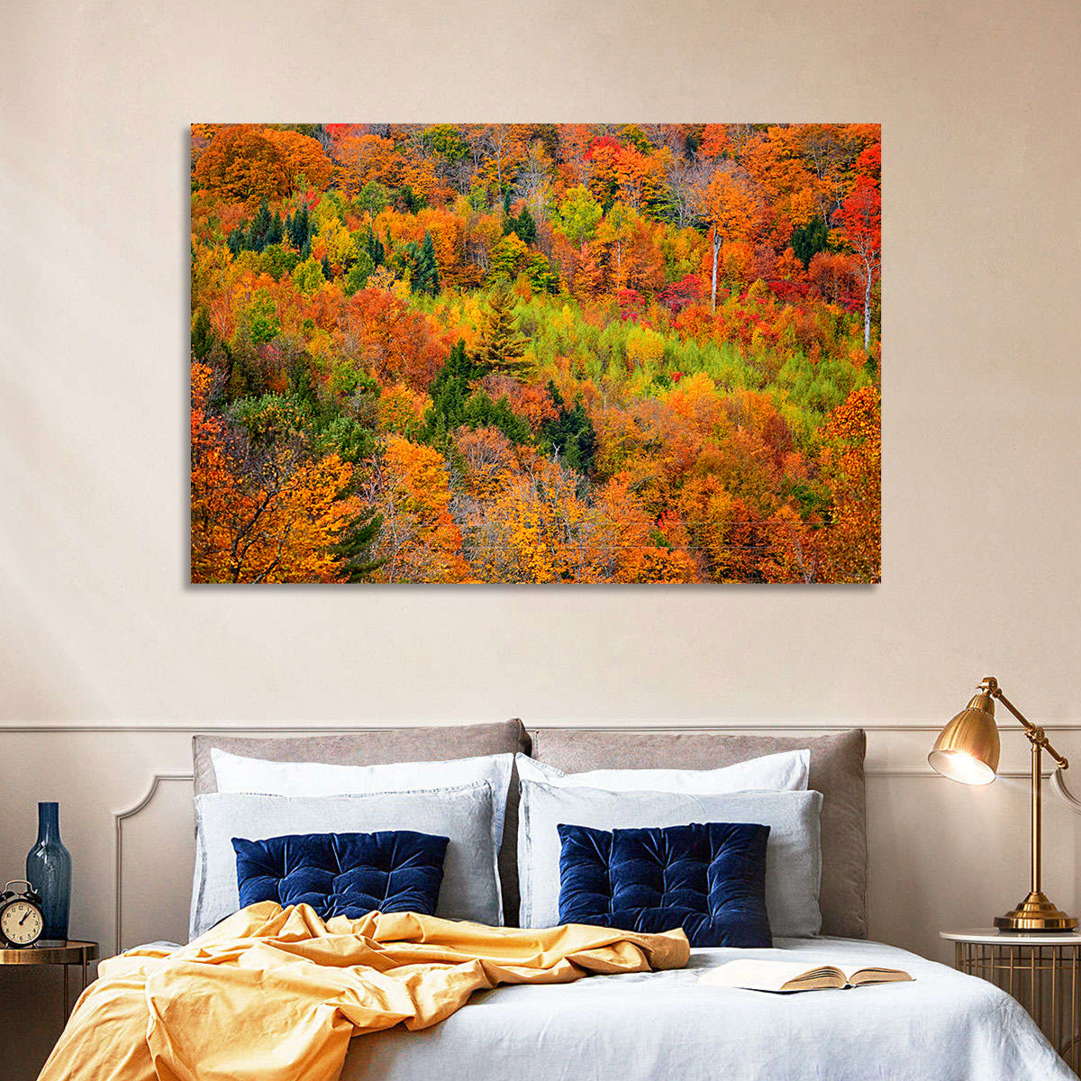Vermont Autumn Mountain Forest Wall Art