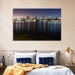 Oakland Skyline from Lake Merritt Wall Art