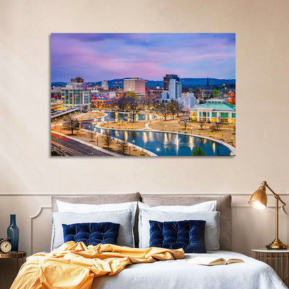 Huntsville Twilight at Big Spring Park Wall Art
