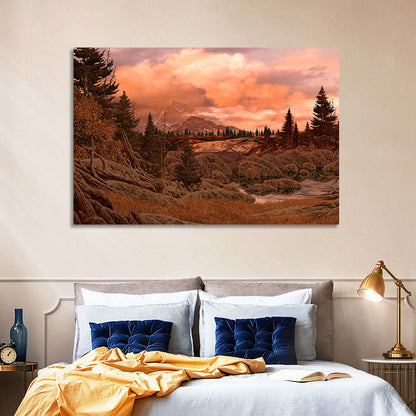 Rocky Mountain Lake at Dusk Wall Art