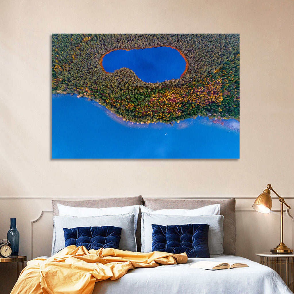 Autumn Forest Lake Wall Art